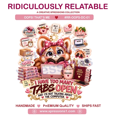 Panda Bear showing a bunch of tabs about things she should have remembered